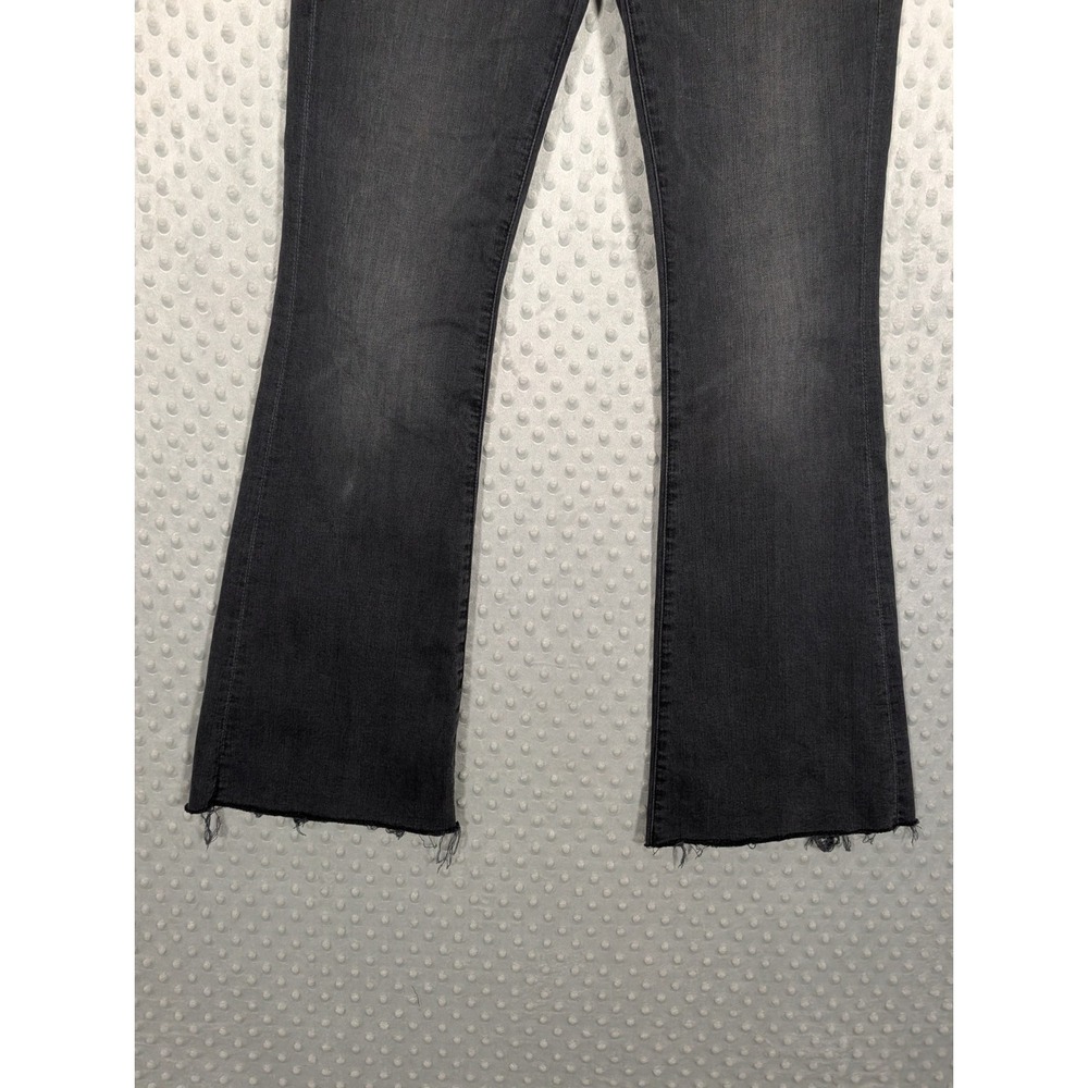 Mother The Weekender Fray Jeans Women's 27x31 Black Gray Raw Hem Washed Denim - Picture 6 of 16